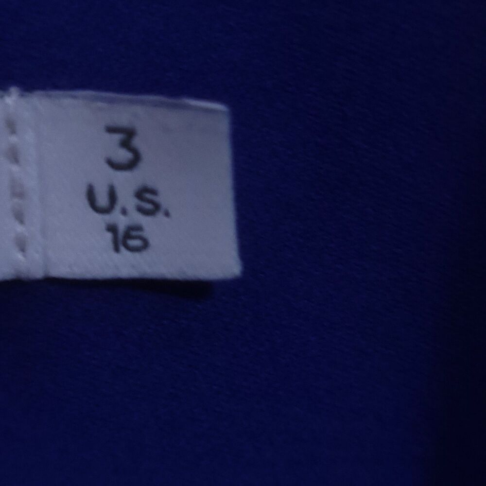 Chico's Shirt Womens 16 Size 3 Blue Button-Front Flip Cuff Blouse Career Casual - Picture 4 of 9